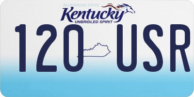 KY license plate 120USR