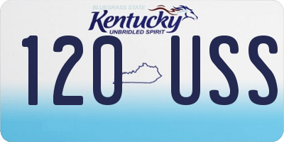 KY license plate 120USS
