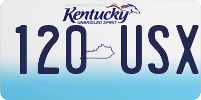 KY license plate 120USX