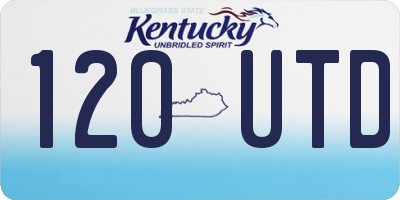 KY license plate 120UTD