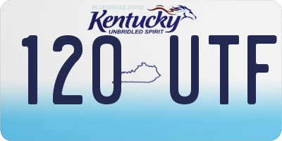KY license plate 120UTF