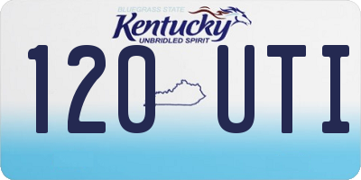 KY license plate 120UTI