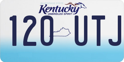 KY license plate 120UTJ