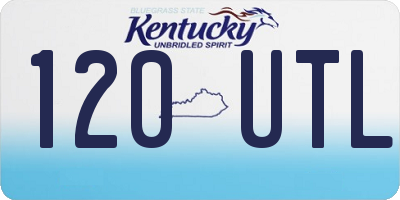 KY license plate 120UTL