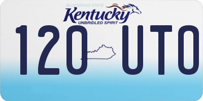 KY license plate 120UTO