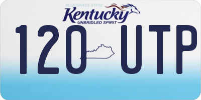KY license plate 120UTP