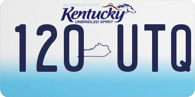 KY license plate 120UTQ