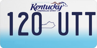 KY license plate 120UTT