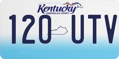 KY license plate 120UTV