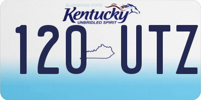 KY license plate 120UTZ