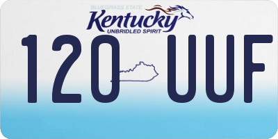 KY license plate 120UUF