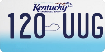 KY license plate 120UUG