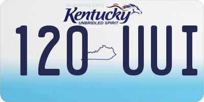 KY license plate 120UUI
