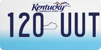 KY license plate 120UUT