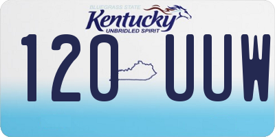 KY license plate 120UUW