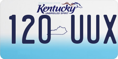 KY license plate 120UUX