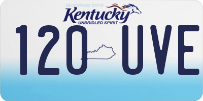 KY license plate 120UVE