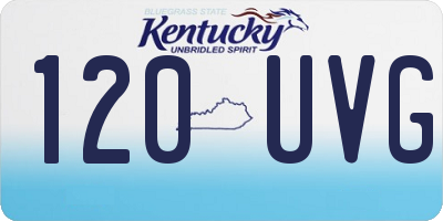 KY license plate 120UVG