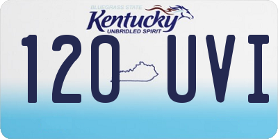 KY license plate 120UVI