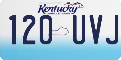 KY license plate 120UVJ