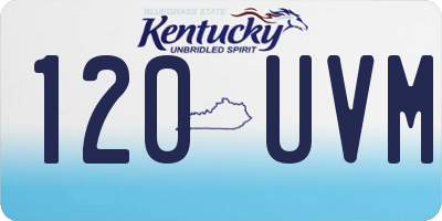 KY license plate 120UVM
