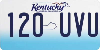 KY license plate 120UVU