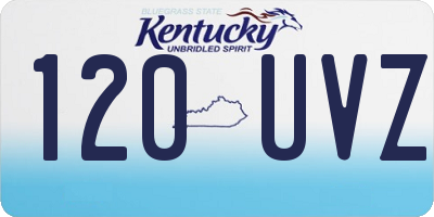 KY license plate 120UVZ