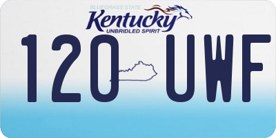 KY license plate 120UWF