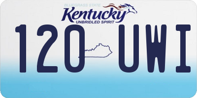 KY license plate 120UWI