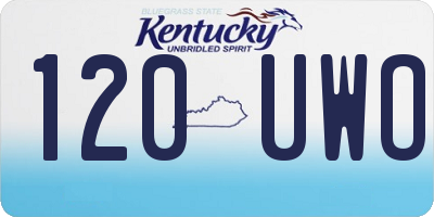 KY license plate 120UWO