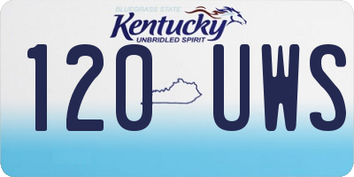 KY license plate 120UWS