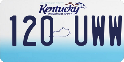 KY license plate 120UWW