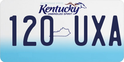 KY license plate 120UXA