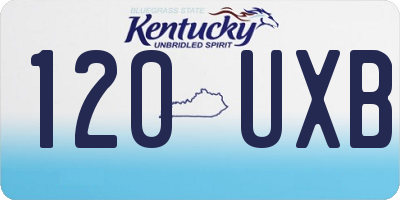KY license plate 120UXB
