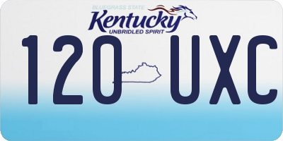 KY license plate 120UXC