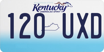 KY license plate 120UXD
