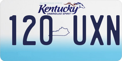 KY license plate 120UXN