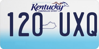 KY license plate 120UXQ
