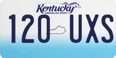 KY license plate 120UXS