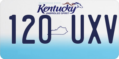 KY license plate 120UXV