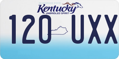 KY license plate 120UXX