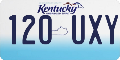 KY license plate 120UXY