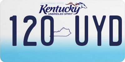 KY license plate 120UYD