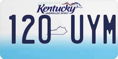 KY license plate 120UYM