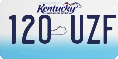 KY license plate 120UZF
