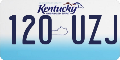 KY license plate 120UZJ