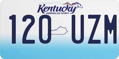 KY license plate 120UZM