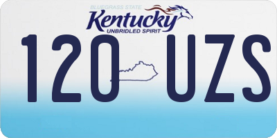 KY license plate 120UZS