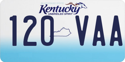 KY license plate 120VAA