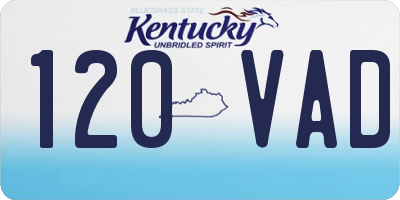 KY license plate 120VAD
